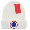 Beanie/Totenkopfkappen Designer Kanada Strickmütze Luxus-Beanie-Mütze Winter Unisex gesticktes Logo Gänsewollmischung Hüte 18 Farben 4364