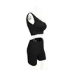 Survêtements pour femmes Logo personnalisé 2023 Sexy une épaule exercice Yoga ensemble pour ajustement serré hanche ascenseur nu Fitness costume de course