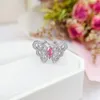 Clusterringen YM2023 Natuurlijke Roze Diamanten 0,26 ct Massief 18K Goud Vrouwelijke Bruiloft Verloving Voor Vrouwen