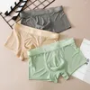 Sous-vêtements hommes Boxer grande poche U convexe sous-vêtements glace soie sans couture culotte fil doux Lingerie souffle confort slips lâches troncs