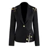 Veste Blazer ajourée en Patchwork à lacets pour femme, manches longues crantées, Slim, élégant, costume féminin, automne 2020, 220W