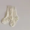 جوارب الأطفال الربيع المحبوكة في منتصف العربات الجوارب الفتيات غير الرسمي الصلبة SOCK SOCKKIN