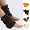 Women Socks Short Toppers Gaiters Cold Weather Crochet Button Leg Warmer For