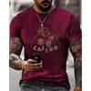 Мужские футболки Высококачественная модная одежда Негабаритная футболка Y2k Poker Rhinestone Дизайнерские топы с короткими рукавами Фитнес Повседневная уличная футболка