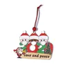 工場出口ベストセラーの家族の祝福の言葉木製ペンダントマスク雪だるまクリスマスツリーペンダント装飾