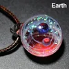 Tiny Universe Crystal Necklace Galaxy Glass Ball Pendant Necklace Jewelry Gift H9267L