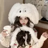 Berets Koreanische Version der Mode Cartoon Plüsch Bomber Hüte Für Männer Herbst Und Winter Outdoor Reise Nette Lustige Ohren Frauen kappe