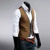 Gilet da uomo M-3xl Abiti da uomo Primavera Autunno Monopetto Splicing Slim Party Fashion Traspirante Giacca maschile Gilet Vestiti Hy38