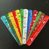 Party Favor 12sts Snowman Elk Slap Christmas Gifts Xmas Kids Wrist Band Santa Claus Gift Year Children Toys Giveaways