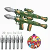 Dzieci Soft Bullet Foam Pistolet Zabawka Wojskowa Rakieta Rakienia z kulami dla chłopców Dzieci Outdoor Game Prezenty Pistolety dla dzieci