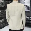 Herenkostuums 2024- Mode Gentleman Trend Elegant Bruiloft Britse stijl Alle bijpassende strepen Casual Slim-fit Koreaanse zakelijke blazer