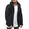 Men's Jackets Men Winter Coat Hooded With Fluffy Fleece Lining Button Closure Thick Warm Outerwear For Cold Weather