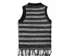 Men's Vests 2023 Spring Autumn Men Uniform Vest Fashion V Neck Pullover Boys British Student Sleeveless Waistcoat Striped Tops Sweaters A03