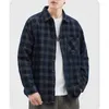 Chemises décontractées pour hommes Automne Marque de mode Belle chemise à carreaux Rétro Manteau à manches longues en vrac