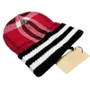Hats Scarves Sets Leopard Men Beanie Brand Winter Warm Beanies European American Double-Layer Folded Knit Women Woolen Hat 2022
