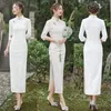 Abbigliamento etnico Matrimonio Classico Cheongsam Elegante Madre Abito tradizionale cinese Taglie forti 4XL Vintage Sexy Slim Fit Praty Qipao da donna