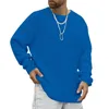 Suéter masculino de comprimento médio, suéter aconchegante de malha macia, quente e elegante, design de comprimento médio para outono e inverno casual