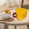 Tasses en céramique tasse en forme de fromage mignon tasse à thé multifonctionnelle à la mode avec couverture cadeau de décoration de la maison