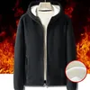 Herren Leder Faux Winter Hoodies Jacke Männer Große Größe 8XL Verdickte Pelz Plüsch Mantel Strickjacke Mit Kapuze Mäntel Streetwear Jaqueta De Couro Masculino 231016