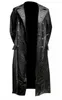 Couro masculino couro sintético clássico alemão ww2 uniforme militar oficial preto casaco de couro real 231016