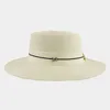 Breda brim hattar kvinnor hatt andas sommar tvättbar solskyddsmedel snygg klassisk platt kupol halm sol