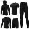 Herren-Trainingsanzüge, 2023, Sportanzug, Herren-Lauf-Sets, atmungsaktiv, Jogging, Basketball, Unterwäsche, Strumpfhosen, Sportbekleidung, Yoga, Fitnessstudio, Fitness, Trainingsanzug, Kleidung, L231016