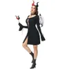 Cadılar Bayramı Demon Cadı Rolü Cosplay Kostüm Seksi Feminina Demon Kız Cosplay Cadılar Bayramı Kostümleri Karnaval Partisi Gotik Etek Mujer