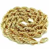 Collana a catena in oro 18 carati Collana a catena lunga 90 cm di spessore 10 mm in metallo327p