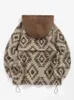 Women's Hoodies ZAFUL Ethnic Style Tribal Geo Aztec Printed Quarter Zip Wool Blend Raglan Sleeve Loose Pullover Hoodie 511181001