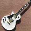 Guitarra elétrica personalizada para mão esquerda, hardware dourado, escala de jacarandá branco alpino, alta qualidade, frete grátis