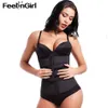 FeelinGirl High Compression Zipper Latex Waist Trainer Belt Plus Size Slimming Waist Cincher Girdle Firm Control Bosy Shaper-F1291z