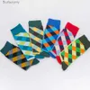 Chaussettes pour hommes 6 paires offre spéciale classique drôle décontracté hommes de haute qualité robe d'affaires équipage lti couleur heureux coton L231016