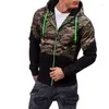 남성용 후드 유럽 크기 남성 슬림 까마귀 재킷 스프링 2023 캐주얼 패션 후드 위장 스웨트 셔츠 코트 블루 그린 m-3xl