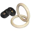 Гимнастические кольца 1 пара гимнастических колец из березового дерева, кольцо для тренажерного зала для силовых тренировок дома. Регулируемые ремни длиной 2,8 см*4,5 м (опционально 231016)