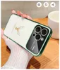 Deer Electroplated Soft TPU Cases For Iphone 15 Plus 14 13 Pro Max 12 11 X XR XS 8 7 Large Window Camera Lens Protector Film Metallic Plating Chromed Phone Cover Skin