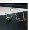Kedjor online Kändis Personlighet Dual Color Necklace Armband för kvinnors retro Fashion Heavy Industry Hip-Hop S925 Silver Collarbon