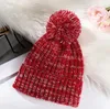 Vinterbarn varm beanie stickad Santa Christmas Gift Kids Pom Pom Ball Hat Spädbarn Toddler Xmas Hatts Wool Knit Bonnet Cap