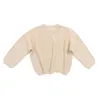 Cardigan bébé chandails automne hiver enfants garçons filles à manches longues couleur Pure tricot pull bébé enfants garçons filles pull pulls vêtements 231016