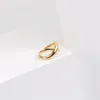 Minos – bague minimaliste en acier inoxydable 316 plaqué or, bijoux de natation non ternis, bague croisée de qualité pour femmes