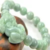 Cadeaux artisanaux en Jade pour hommes et femmes, bracelets en cuir porte-bonheur, bracelet en jade 281m