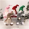 Christmas Decorations Forest Man White Beard Faceless Doll Knitted Hat Sitting Decoration Drop Delivery Home Garden Festive Party Sup Dh4Qk