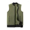 Gilets pour hommes 2024 automne et hiver polaire polaire ample grand col montant gilet