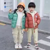 Piumino IENENS Abbigliamento in cotone per bambini Giacca per ragazze addensata Bambino Bambini Inverno caldo Cerniera Costume con cappuccio Capispalla per ragazzi