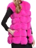 Women's Vests Winter High Quality Fur Vest Coat Luxury Faux Warm Women Fashion Furs Coats Jacket Gilet Veste