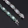 Chain Cinily White Fire Opal Armband For Women Wedding Silverplated Girls Fashion Jewelys Luxury Gems Armband OS69192 231016