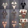 Sexy Femmes Bikinis Ensemble Lettres Brodées Chaîne Maillots De Bain Femmes Alphabets Split Spa Maillots De Bain Vintage Charme Plage Maillot de bain 220N