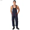 Men's Tracksuits Mens Wear Resistant Overalls Jumpsuit Adjustable Straps ltiple Pockets Work Dungarees Bib And Brace CoverallsL231016