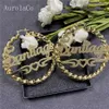 AurolaCo 30-90MM Custom Name Earrings Big Hoops Stainless Steel Hip Hop Style for Women Gift 2109242246