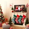 19inch köpek pençe kar tanesi örme Noel çorapları şömine asma Noel çorapları çiftlik evi dekor Noel ağacı süs partisi tatil dekorasyon