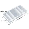 Gabeln 5 Slots Transparente Kunststoff Obst Gabel Aufbewahrungsbox Zahnstocher Bento Organizer Ohrring Perle Schraube Haarnadel Fall 1pc